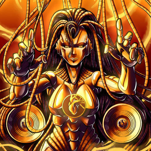 Hard Beat Track visual artwork for “Hard Beat” by TNT and Darren Styles showing a futuristic bass machine figure