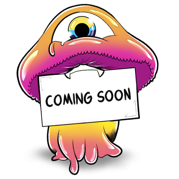 Mushy, the VISIV mascot, holding a coming soon sign